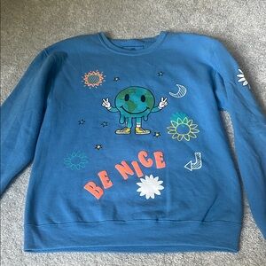 Never Worn Red Eight Blue Graphic Crewneck